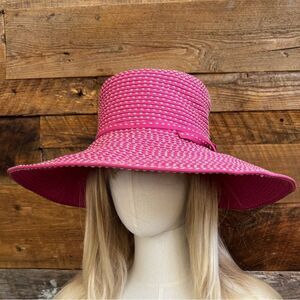 San Diego Women's Pink Ribbon Braid Hat with 5” brim EUC